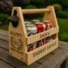 Personalised bbq caddy beer caddy bottles carrier with opener garden gift barware drink bar carts beer lover gift dads gift