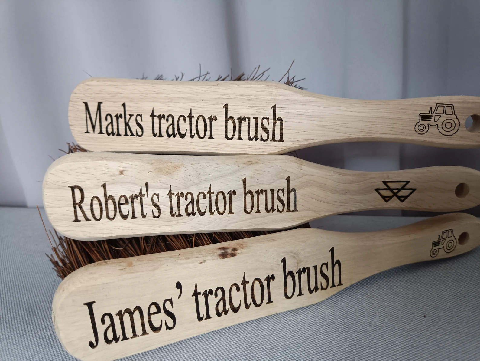 Personalised Cab Brushes , Hand Brush, Tractor lorry cab brush,bristle brush, scania Massey Ferguson John Deere new Holland, farm tool agro - Image 6