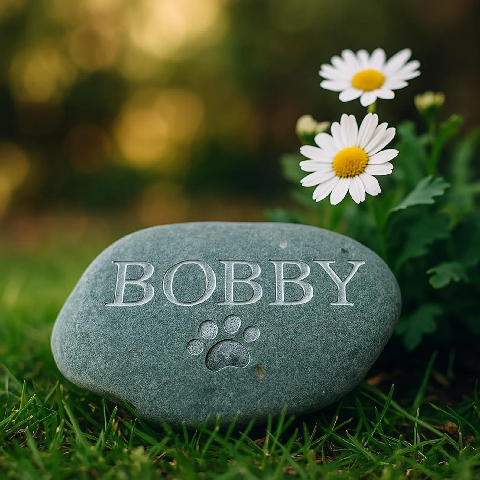 Pet Memorial Stone, pet memorial Pebble, Engraved Dog or Cat Memory Stone, Beloved Lost Pet Gift. Christmas Animal Pet Gift Idea - Image 3